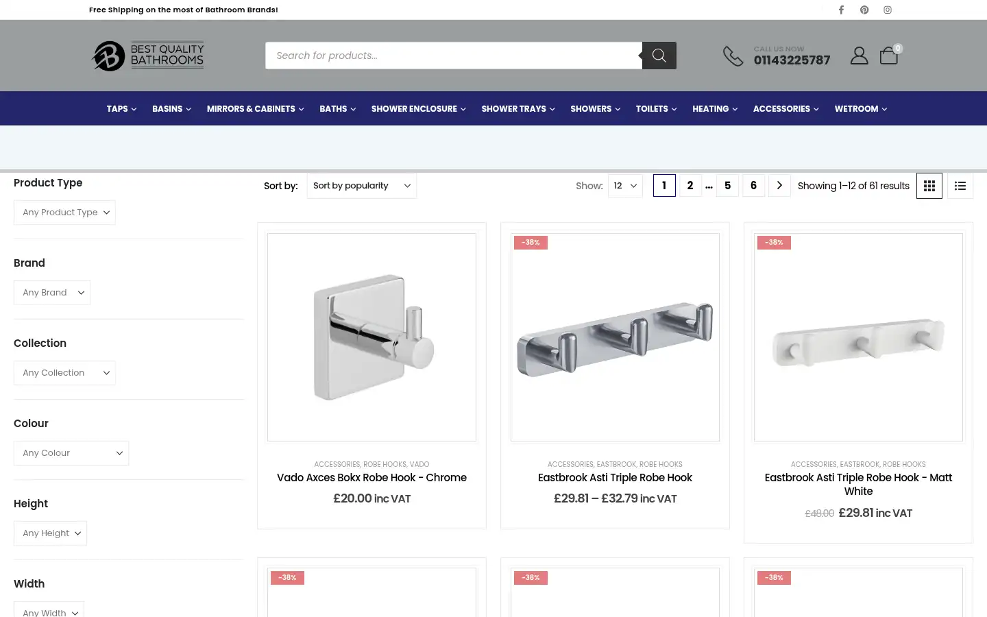 Screenshot of bestqualitybathrooms.co.uk