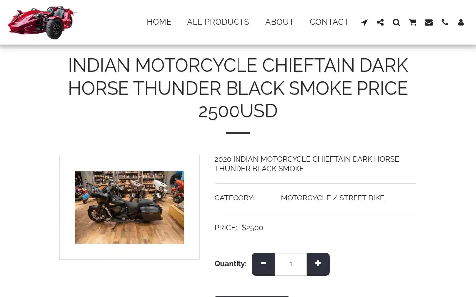 Screenshot of bestqualitymotorcycles.site123.me