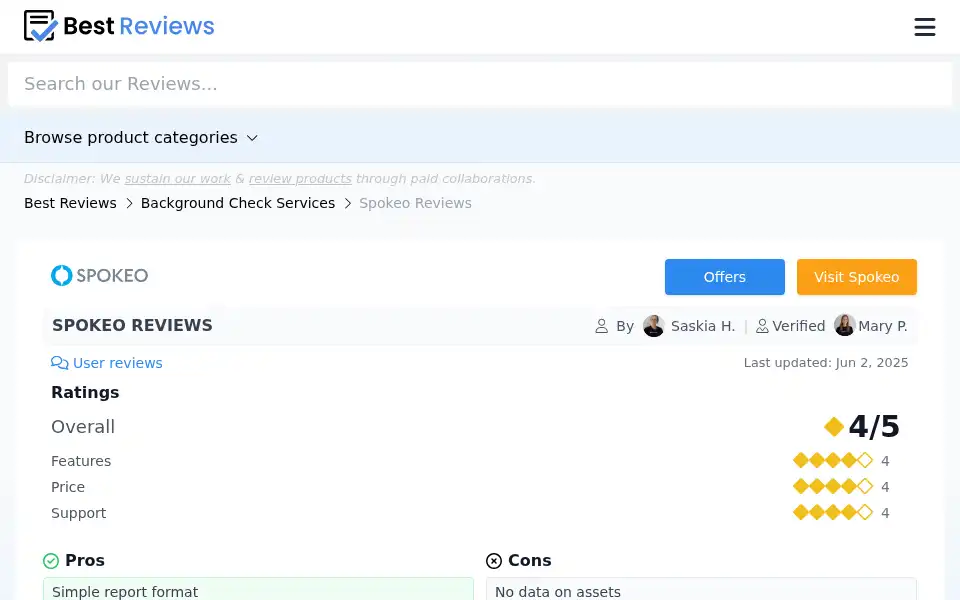 Screenshot of bestreviews.net