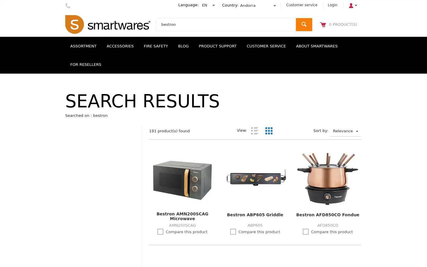 Screenshot of bestron.com
