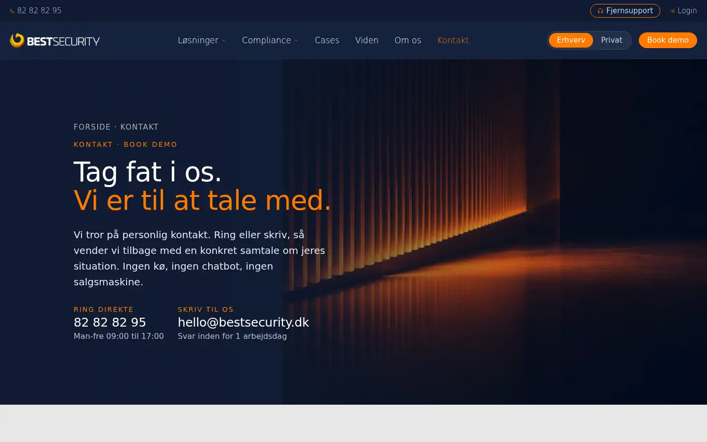 Screenshot of bestsecurity.dk
