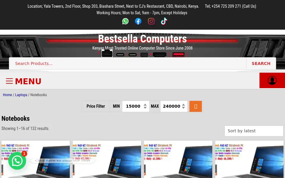Screenshot of bestsella.co.ke