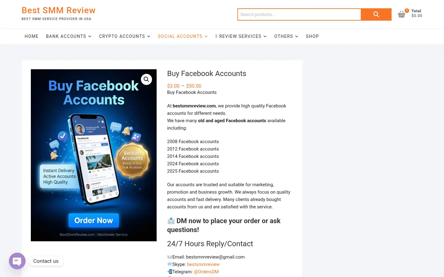 Screenshot of bestsmmreview.com