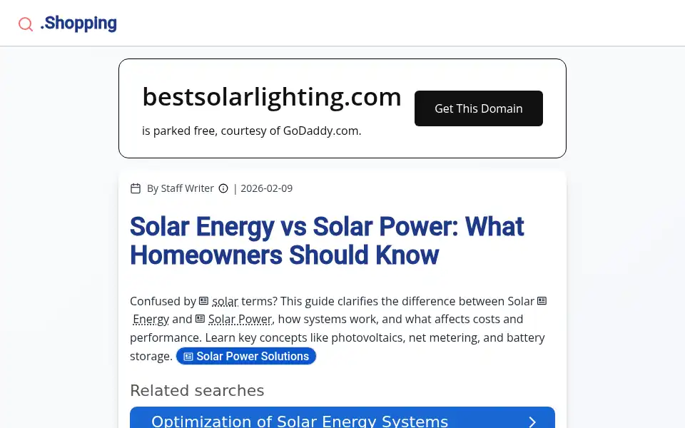 Screenshot of bestsolarlighting.com
