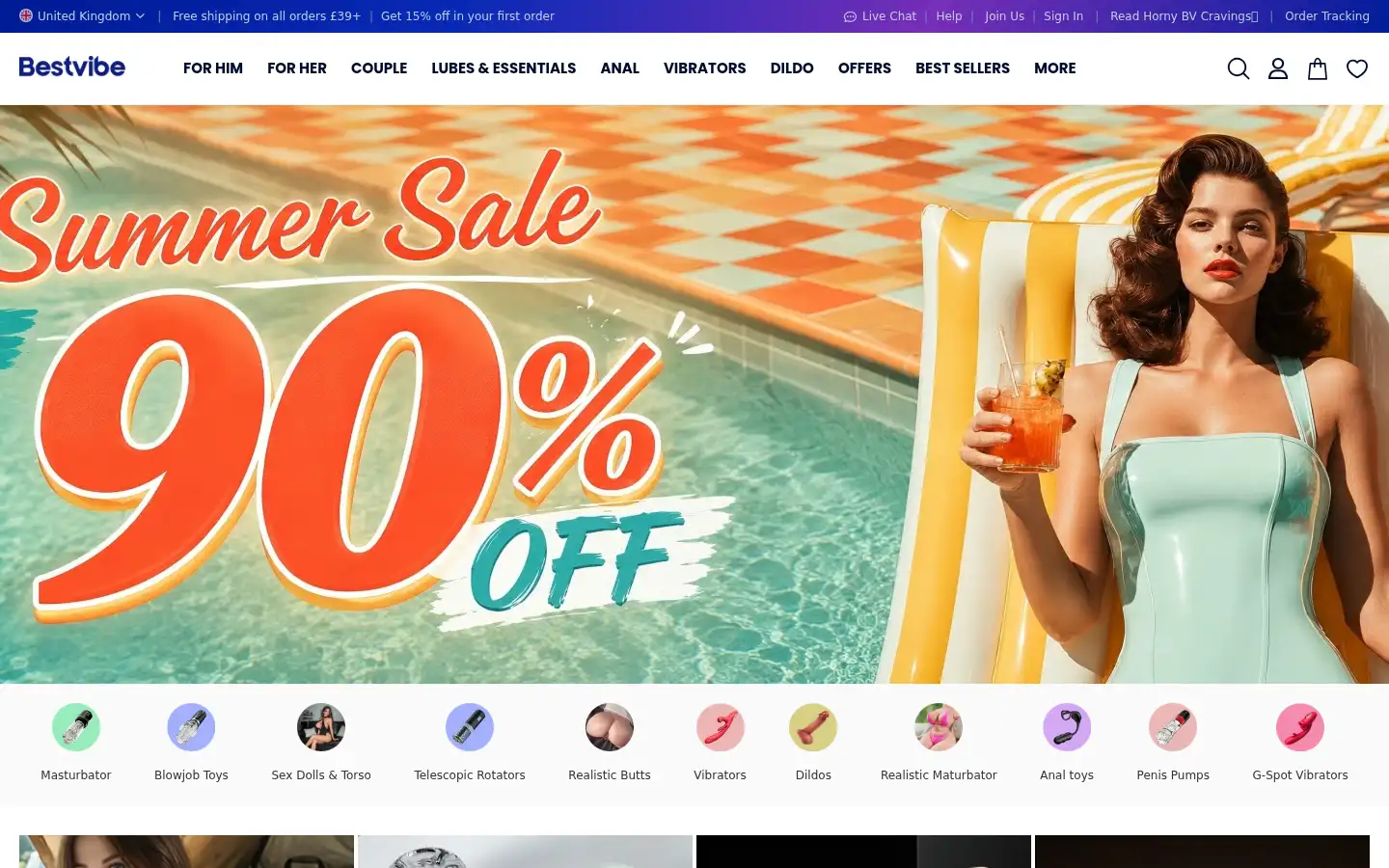 Screenshot of bestvibe.co.uk