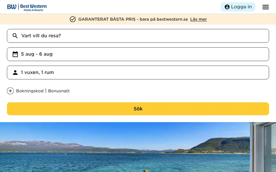 Screenshot of bestwestern.se