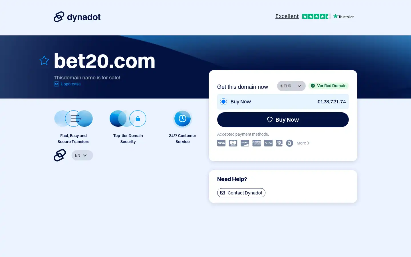 Screenshot of bet20.com