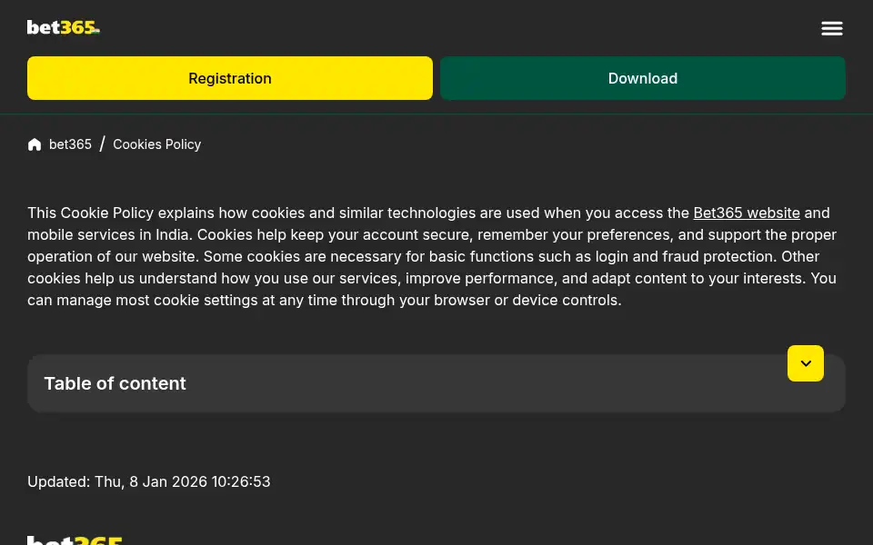 Screenshot of bet365-ind.com