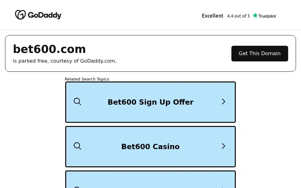 Screenshot of bet600.com