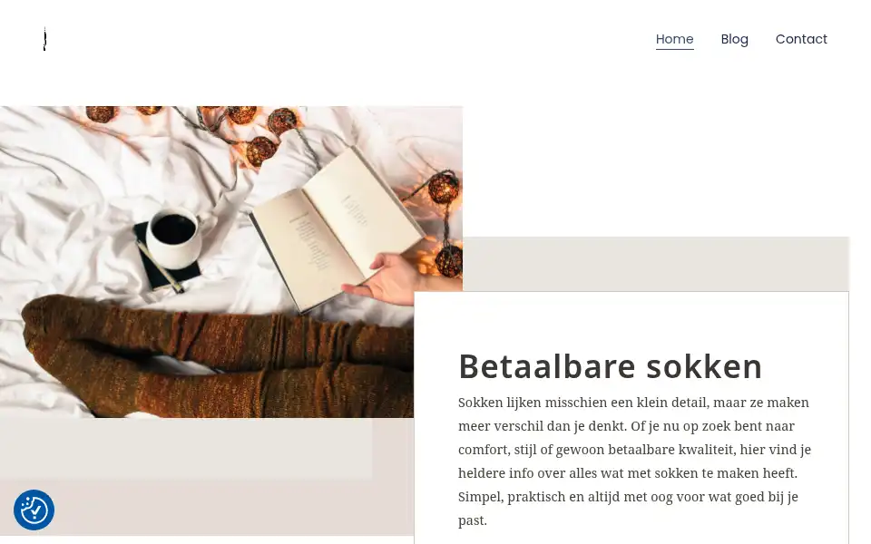 Screenshot of betaalbaresokken.nl