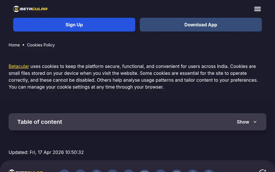 Screenshot of betacular-live.com