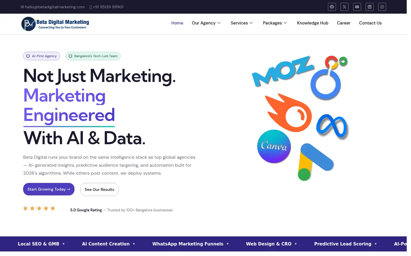 Screenshot of betadigitalmarketing.com
