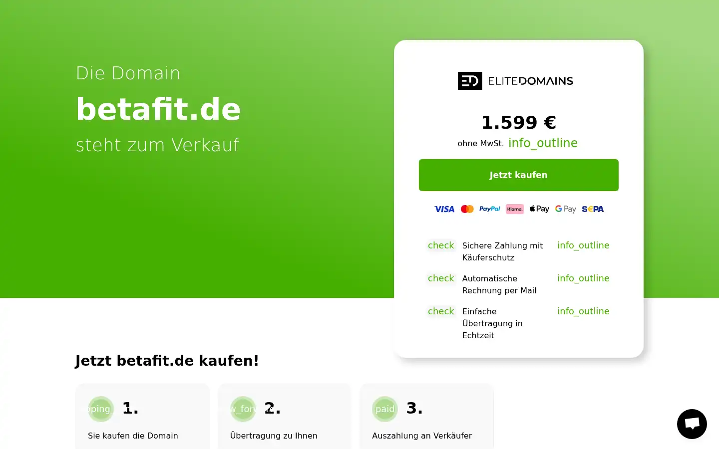 Screenshot of betafit.de