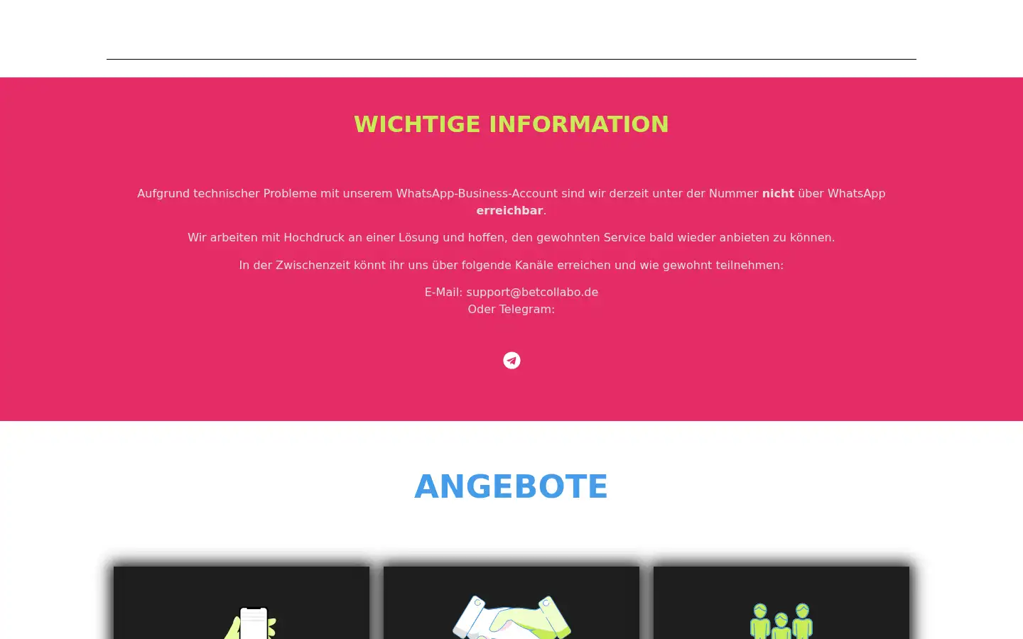 Screenshot of betcollabo.de