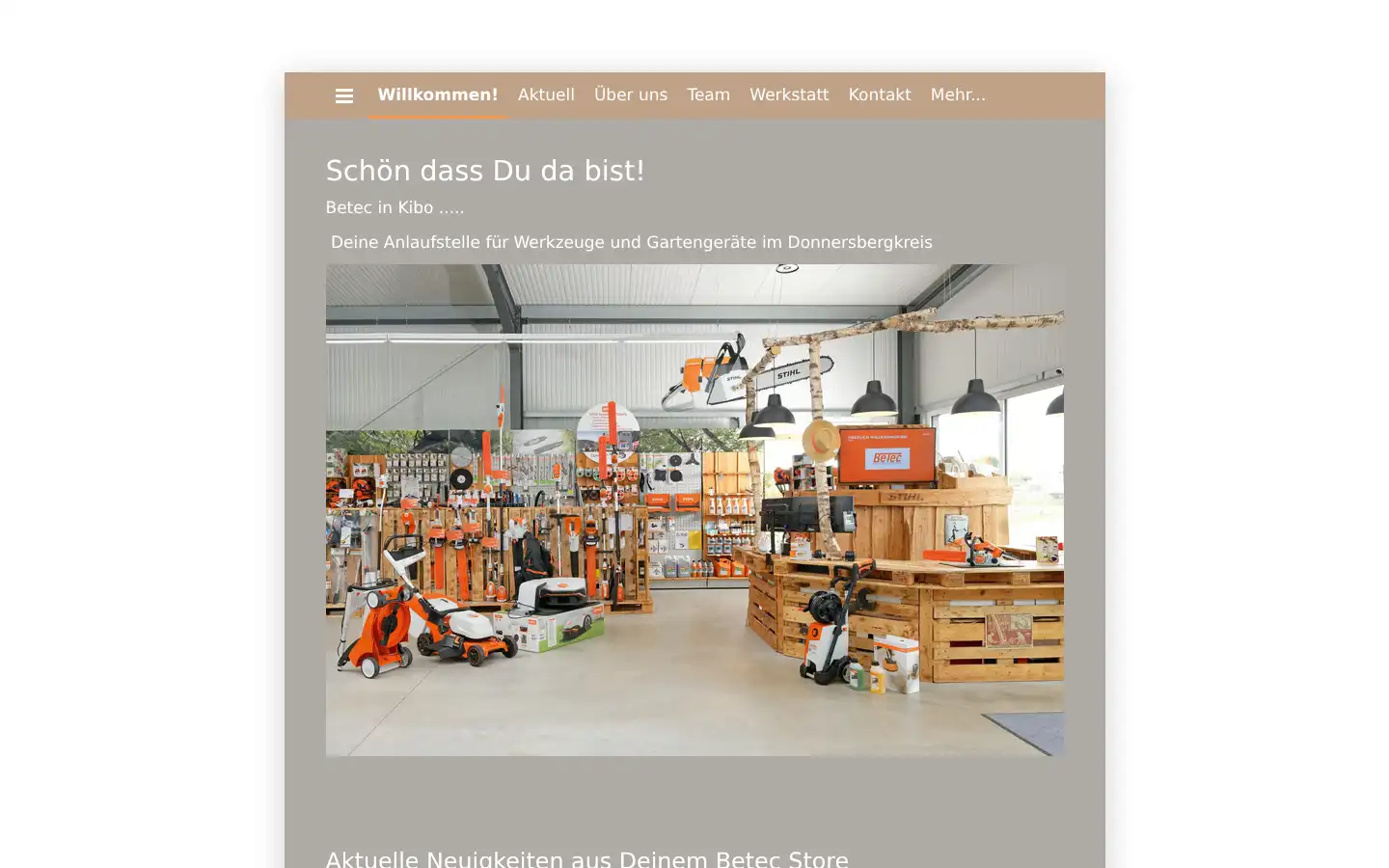 Screenshot of betec-kibo.de