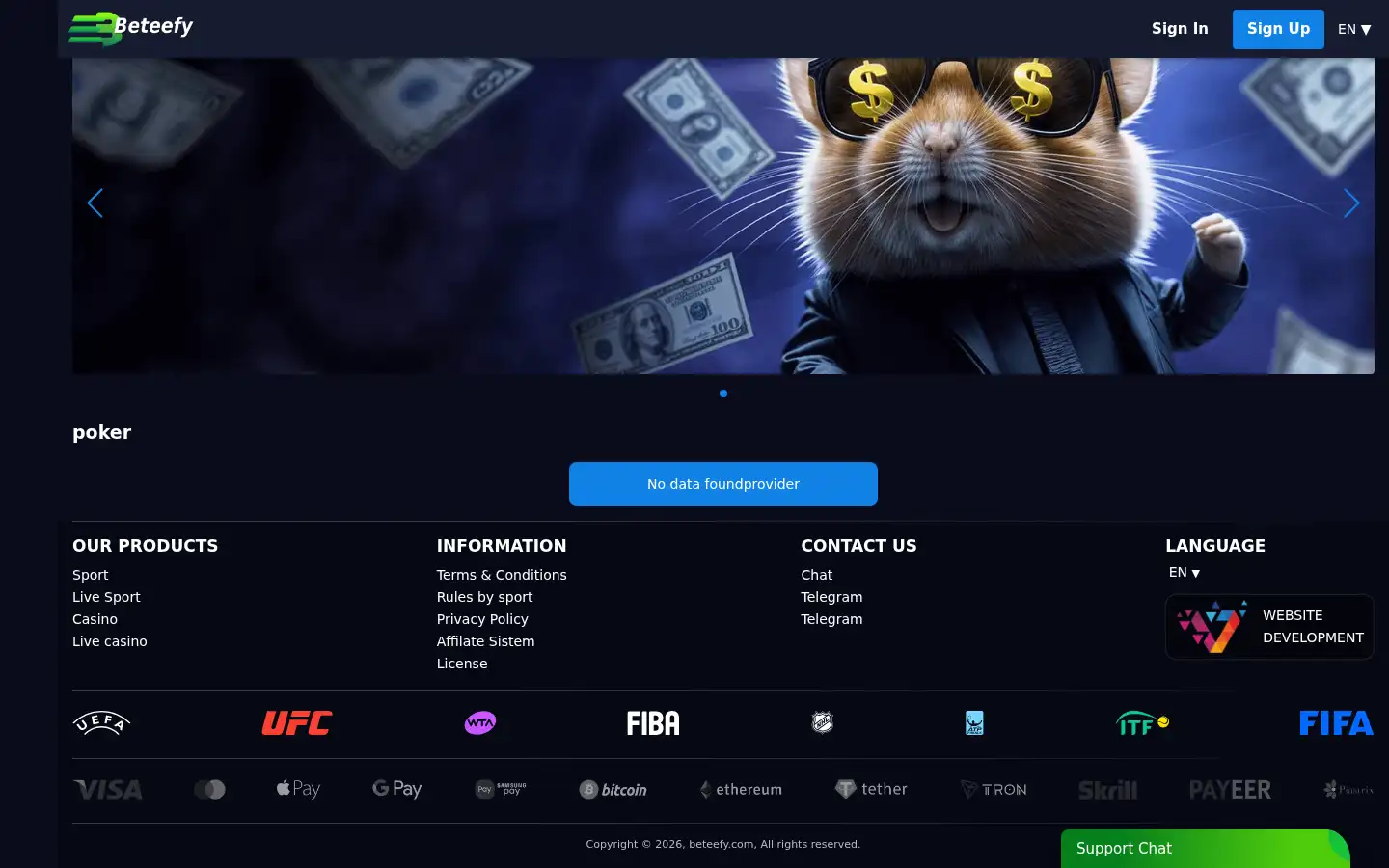 Screenshot of beteefy.com