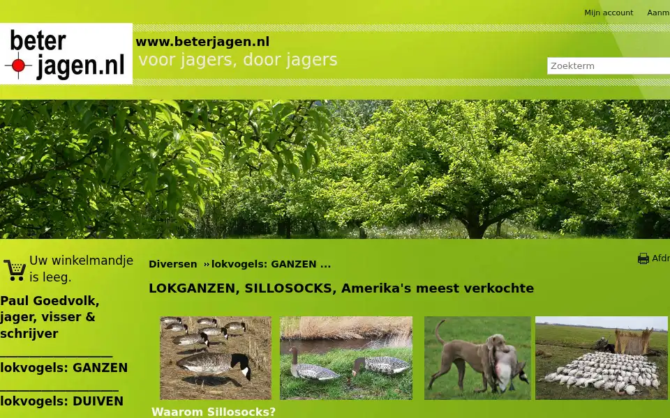 Screenshot of beterjagen.nl
