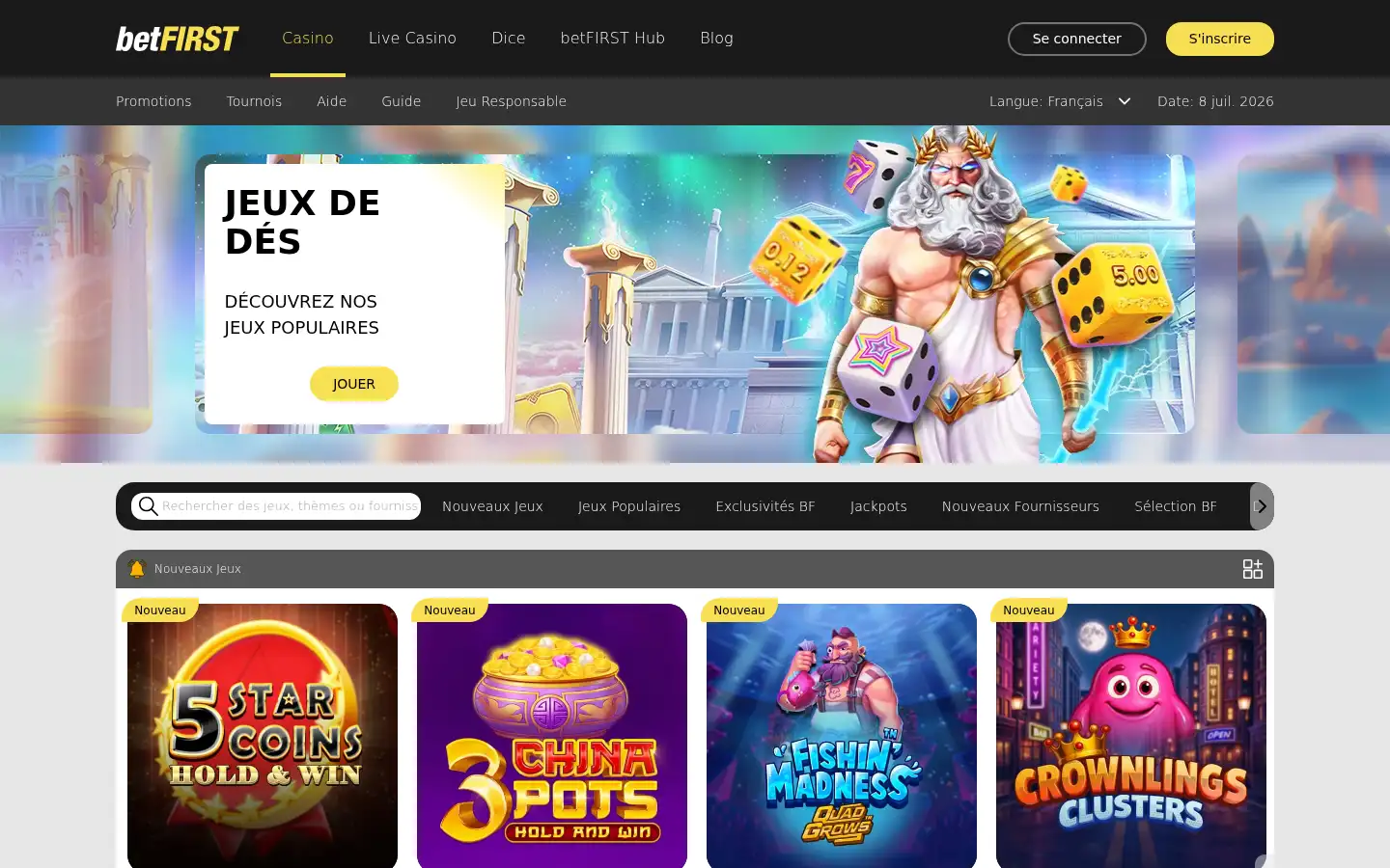 Screenshot of betfirstcasino.be