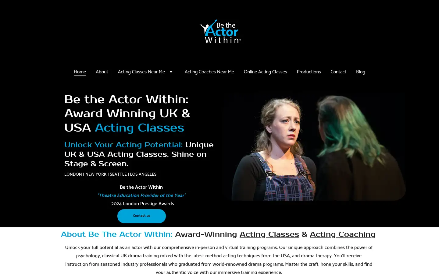 Screenshot of betheactorwithin.com