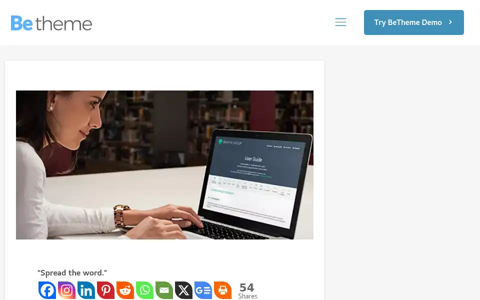 Screenshot of betheme.com