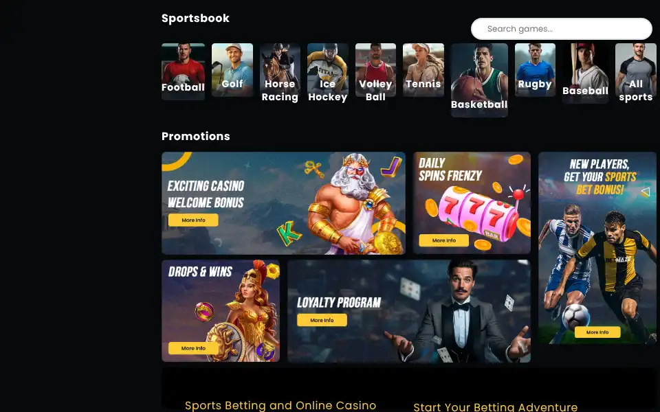 Screenshot of betmaze.com