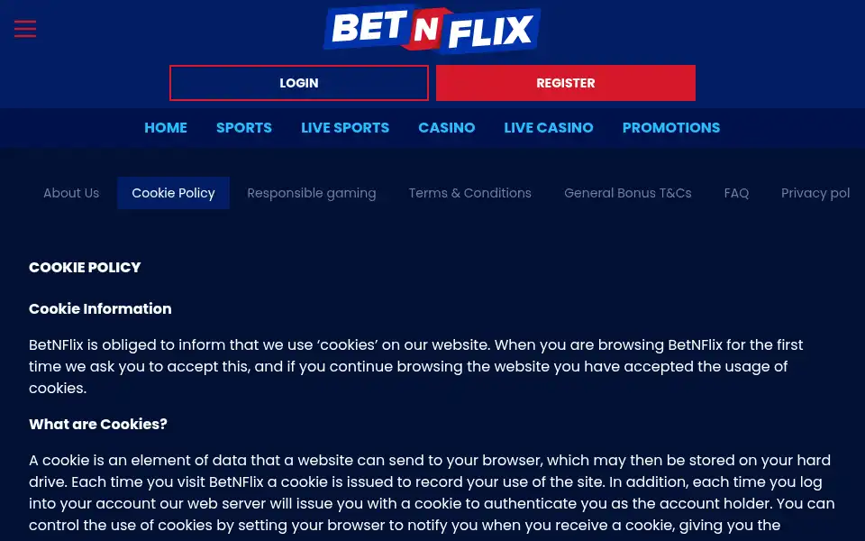 Screenshot of betnflix.com