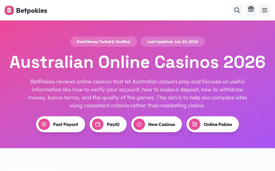 Screenshot of betpokies.com
