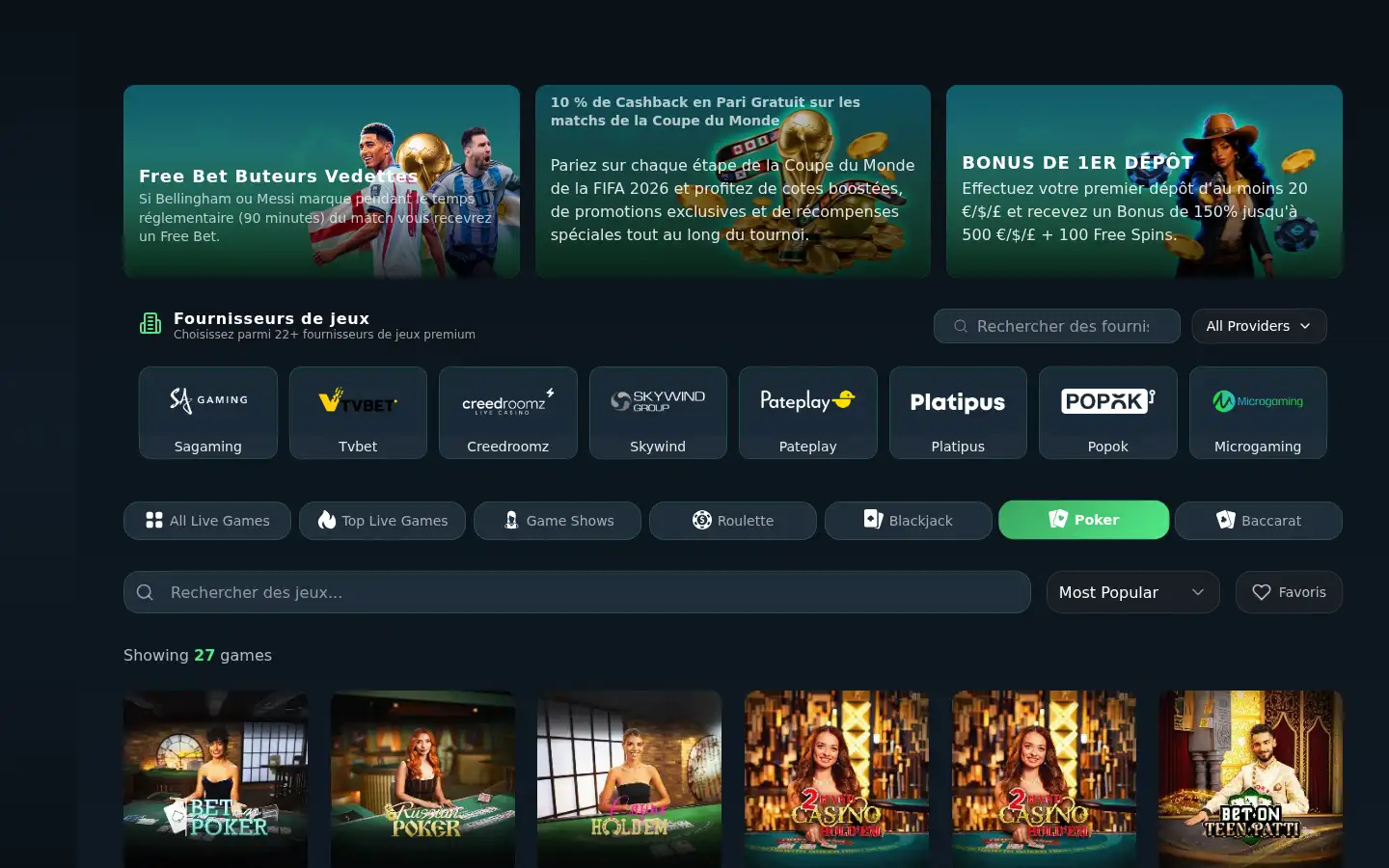 Screenshot of betportal.com