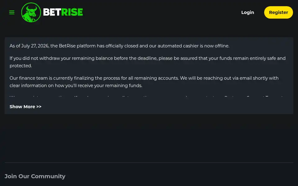 Screenshot of betrise.com