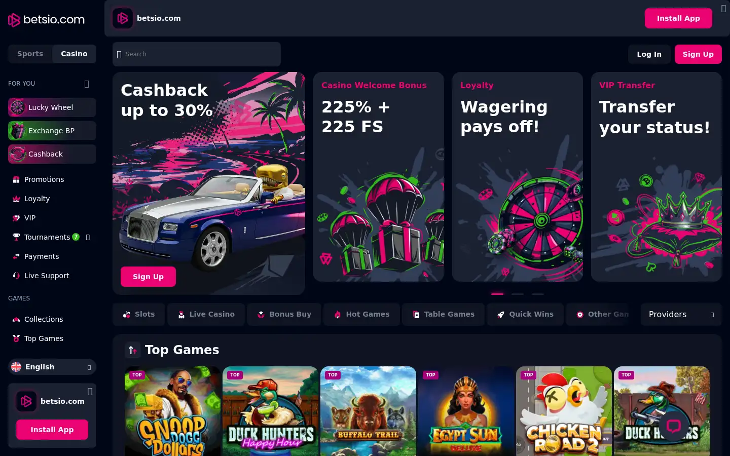 Screenshot of betsio.com