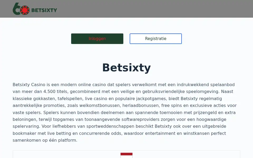 Screenshot of betsixty.site