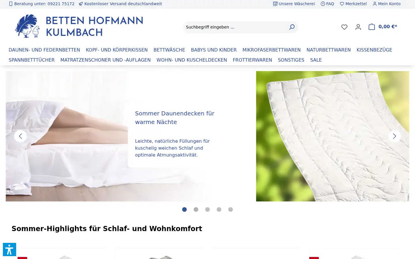 Screenshot of betten-hofmann.de