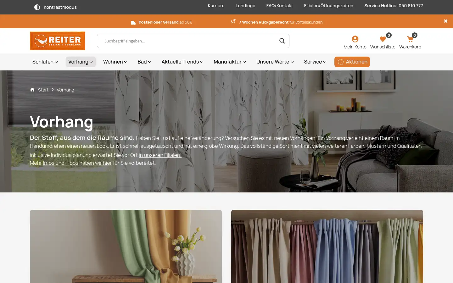 Screenshot of bettenreiter.at