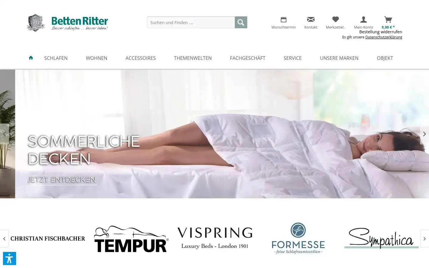 Screenshot of bettenritter.com