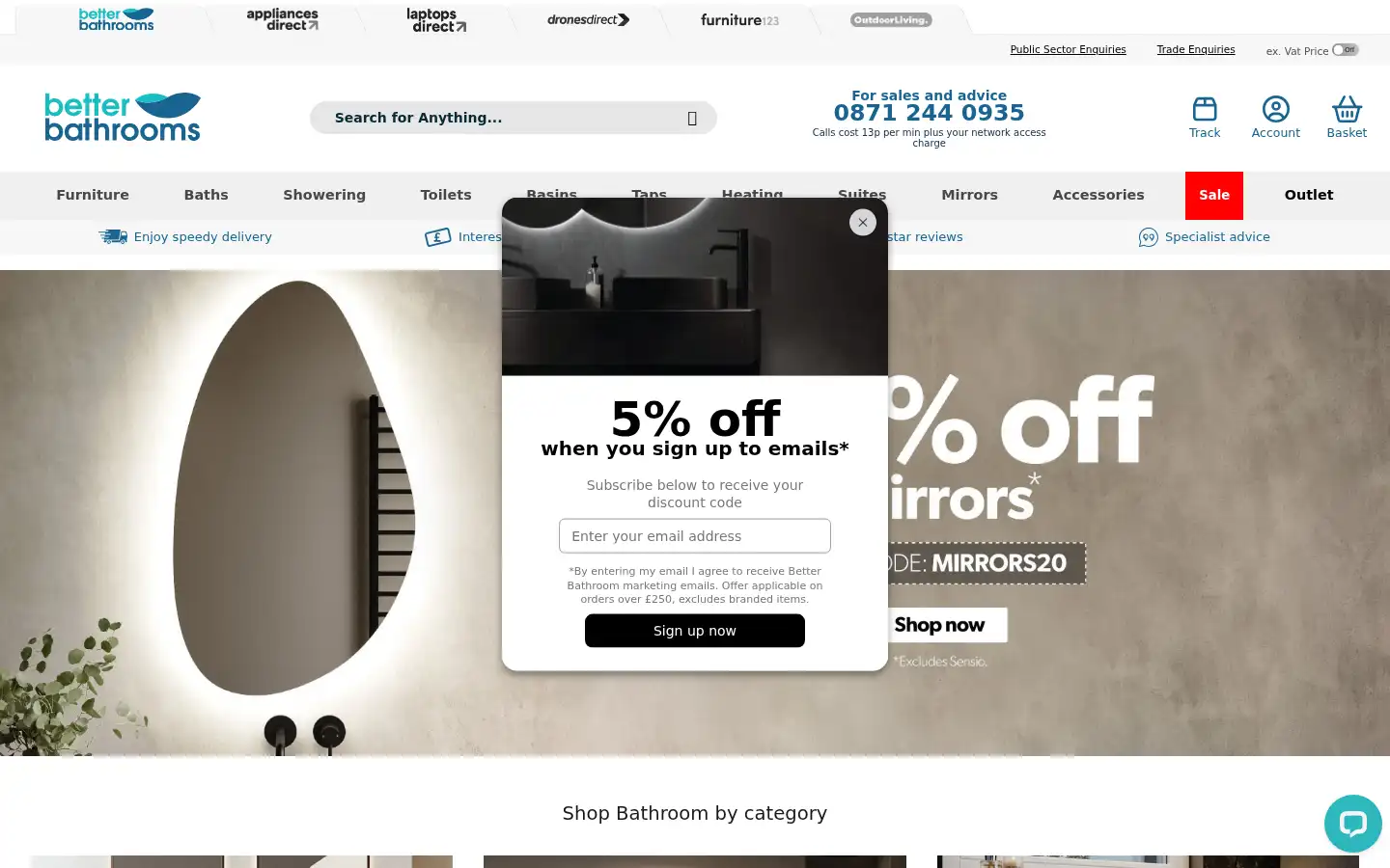 Screenshot of betterbathrooms.com