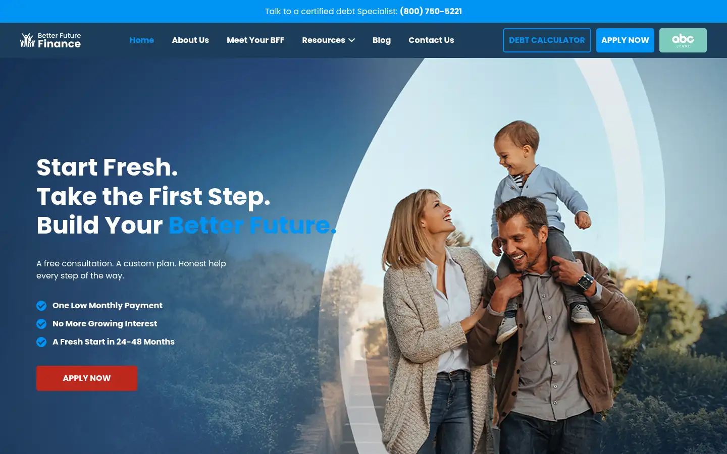Screenshot of betterfuturefinance.com