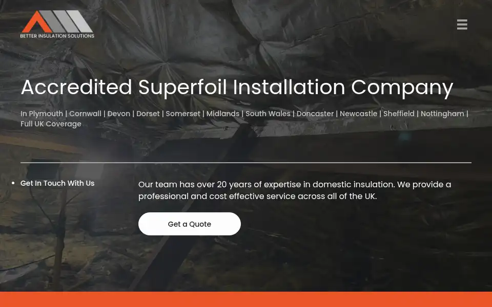 Screenshot of betterinsulationsolutions.com