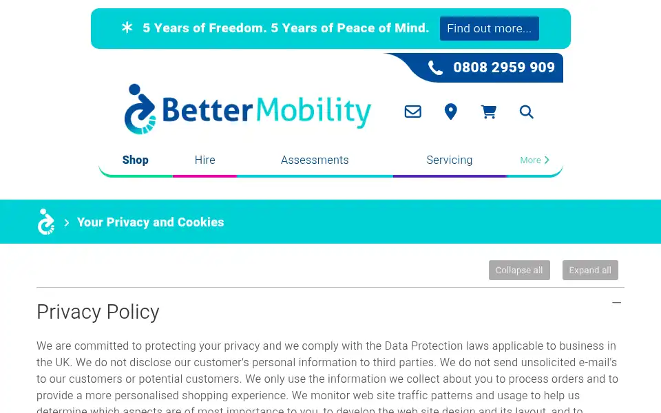 Screenshot of bettermobility.co.uk