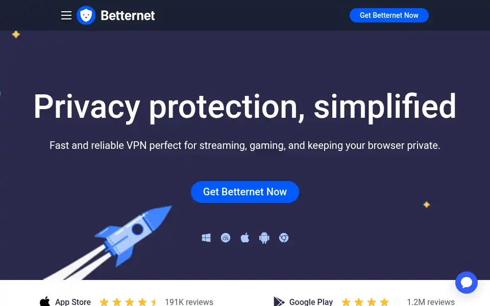 Screenshot of betternet.co