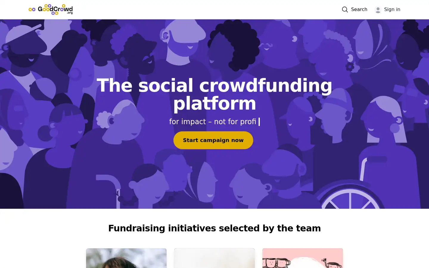 Screenshot of betterplace.me