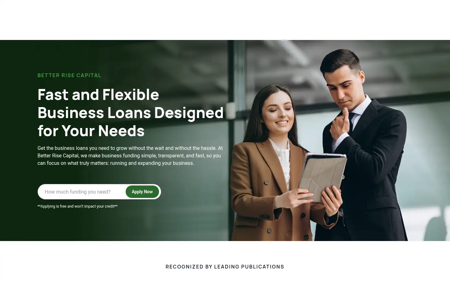 Screenshot of betterrisecapital.com