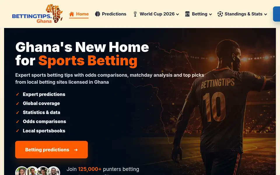 Screenshot of bettingtips.africa