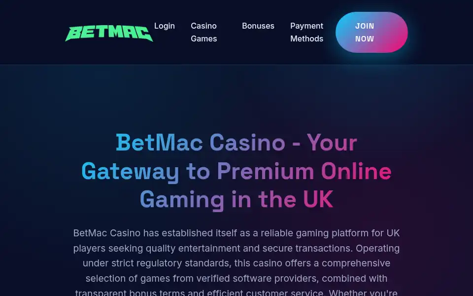Screenshot of bettmac.com