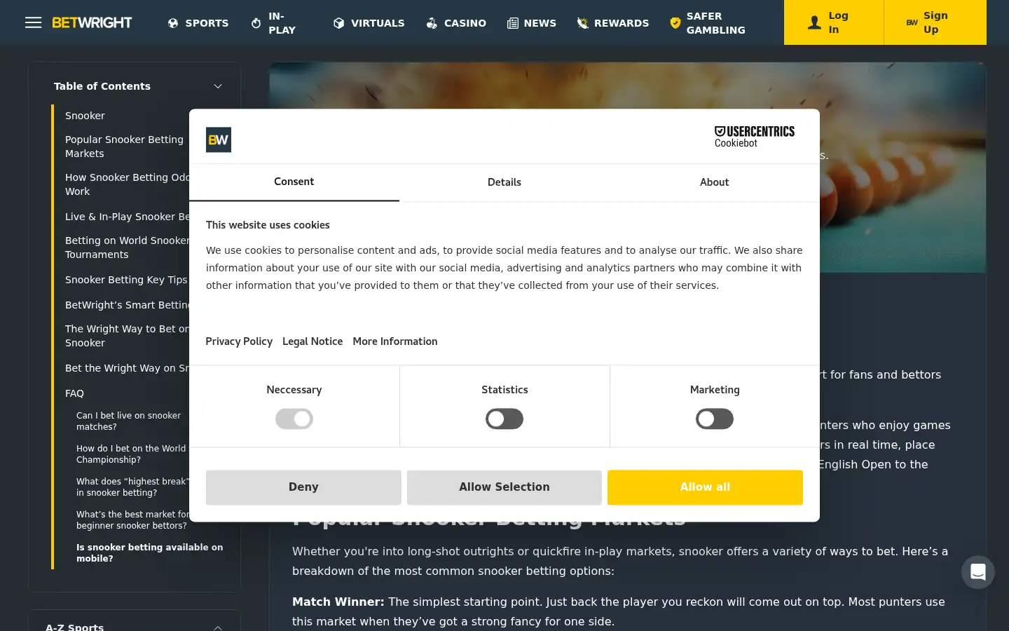 Screenshot of betwright.com