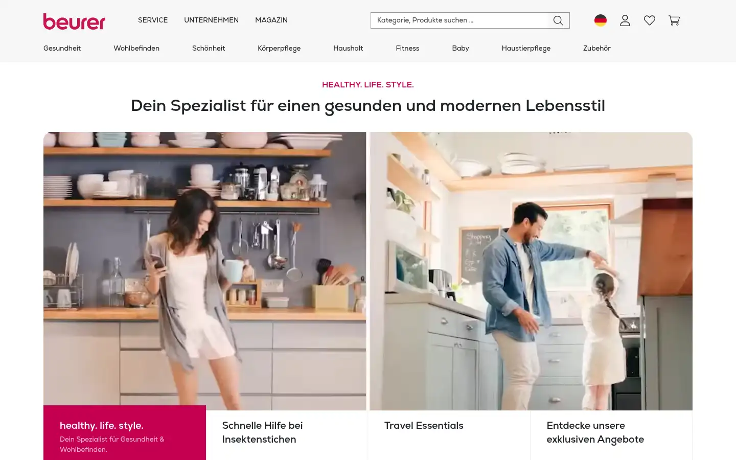 Screenshot of beurer.de