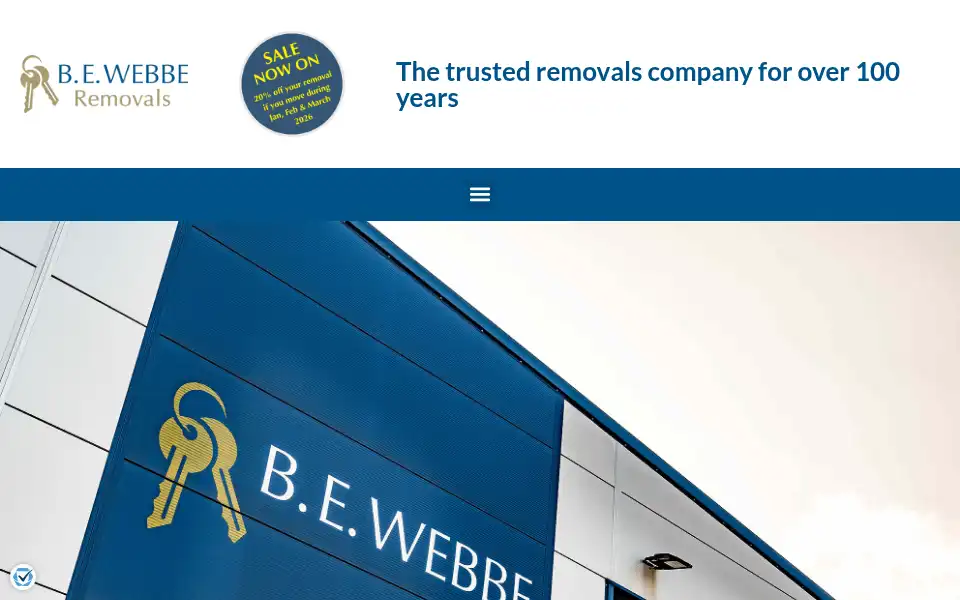 Screenshot of bewebbe-removals.co.uk