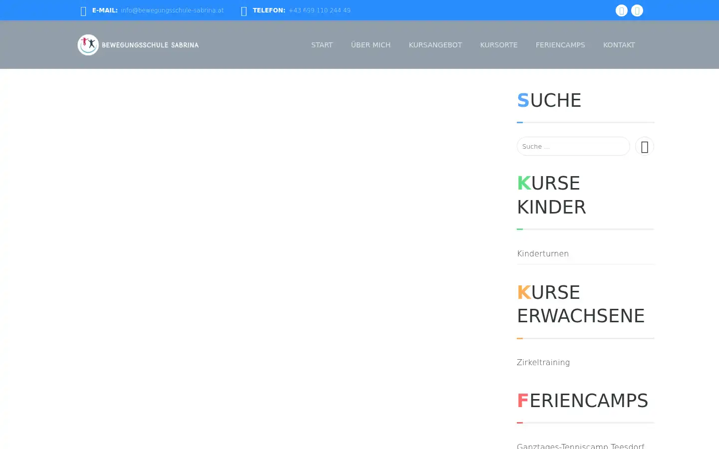 Screenshot of bewegungsschule-sabrina.at