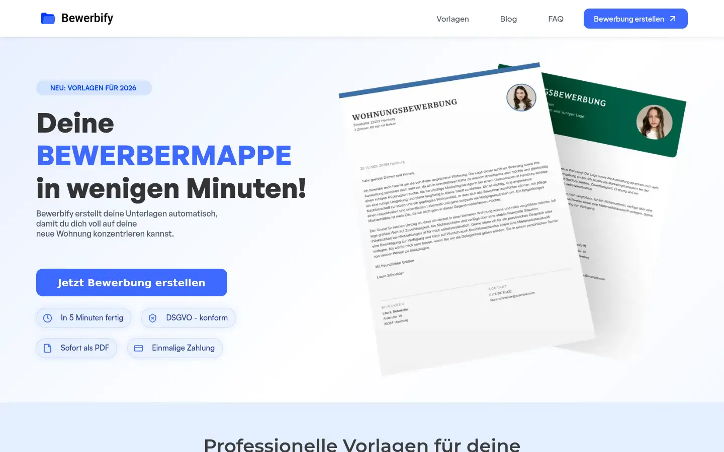Screenshot of bewerbify.com