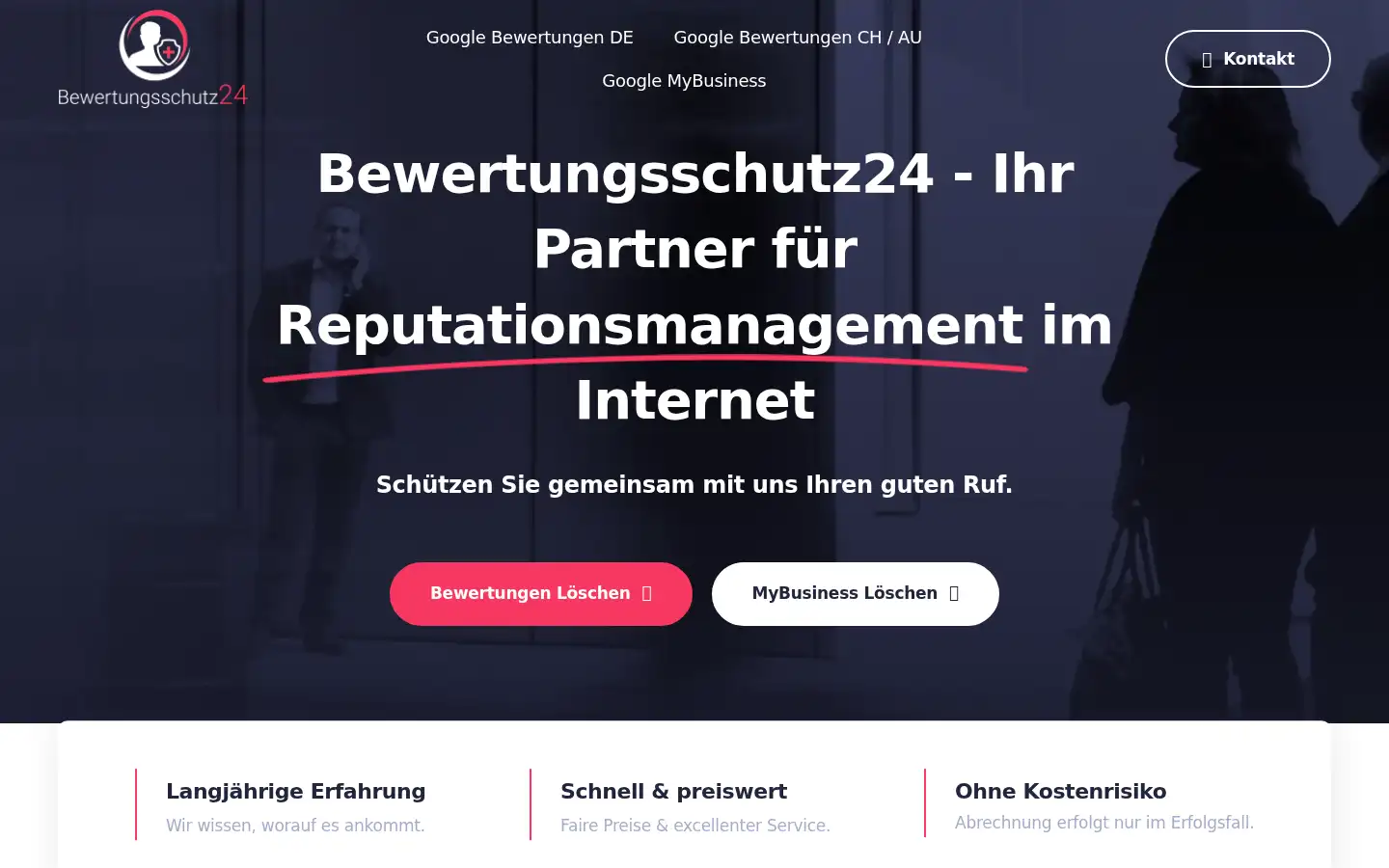 Screenshot of bewertungsschutz24.com