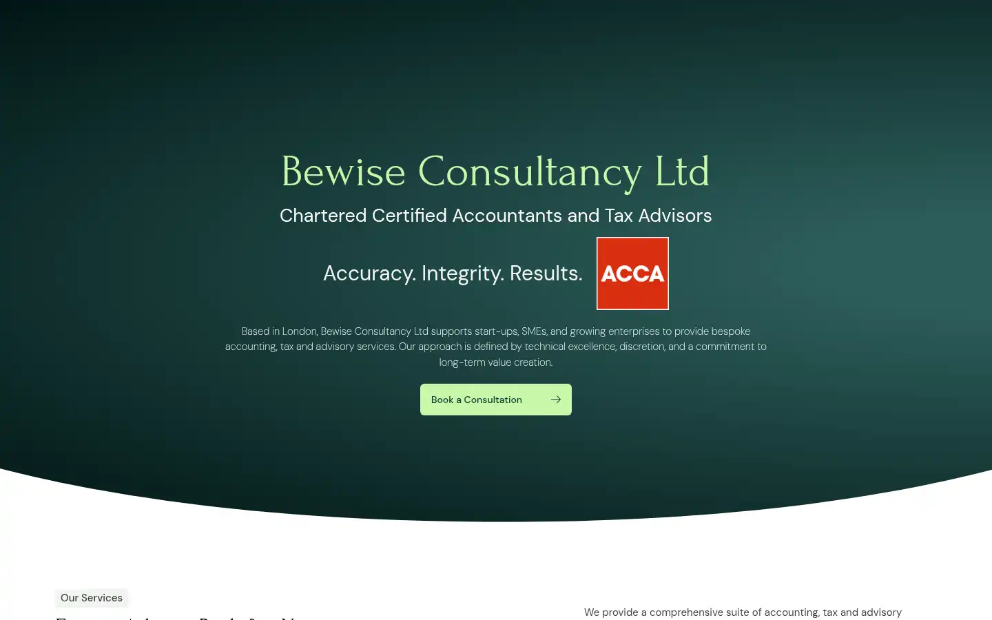 Screenshot of bewiseconsultancy.com